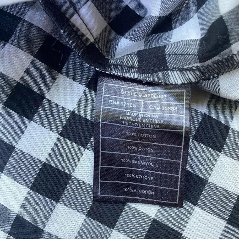 NEW Jack By BB Dakota Alter Ego Black and White Gingham Check Wrap Dress | M